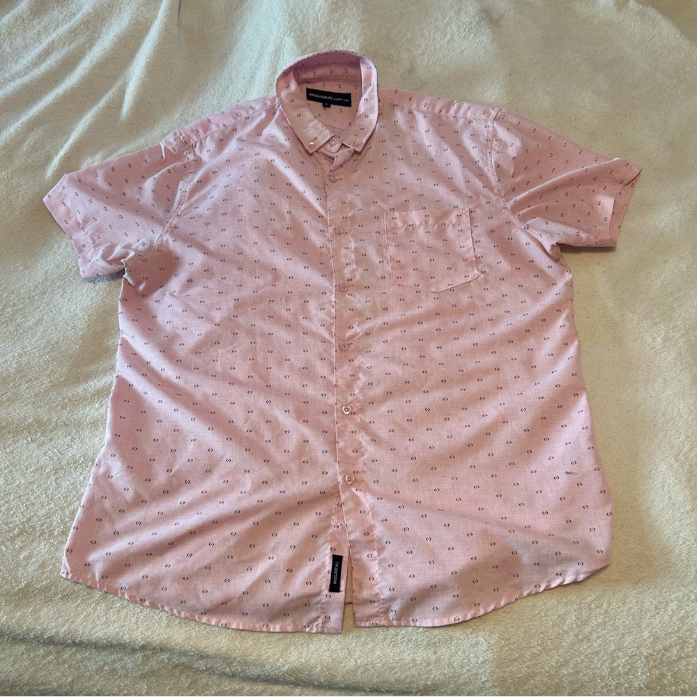 H&M Light Pink Casual Button Down Shirt